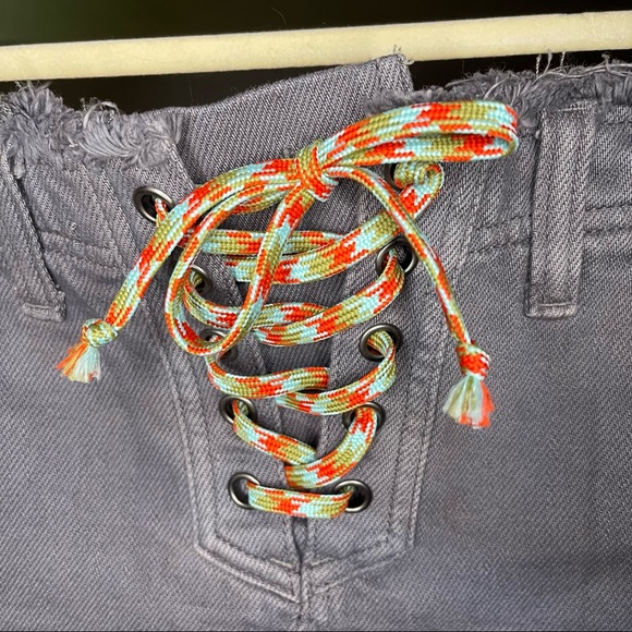 FREE PEOPLE LACE-UP SHORTS - Picture 4 of 6